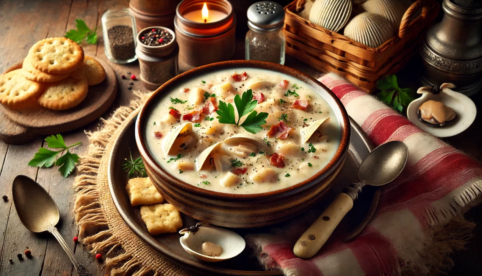 Creamy New England Clam Chowder New England creamy clam chowder