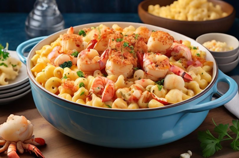 Ultimate Seafood Mac and Cheese with Lobster, Shrimp, and Scallops